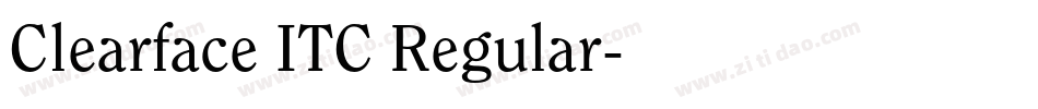 Clearface ITC Regular字体转换
